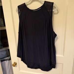 Lululemon Women's Black Mesh-Detail Sleeveless Top sz20